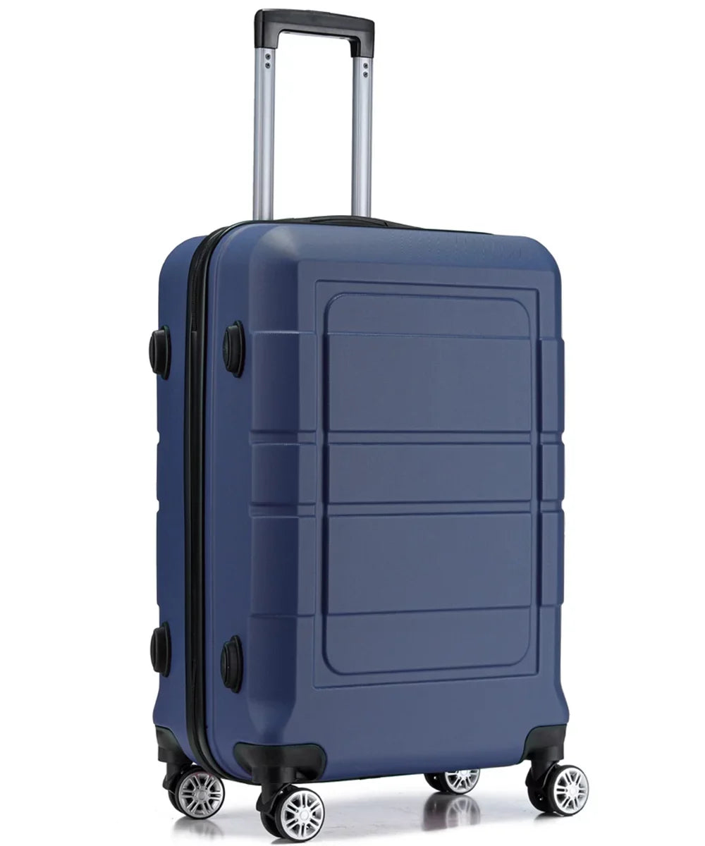 Sets Luggage Lock Double Blue Wheels GOWELL PC+ABS Expandable Suitcase TSA Durable