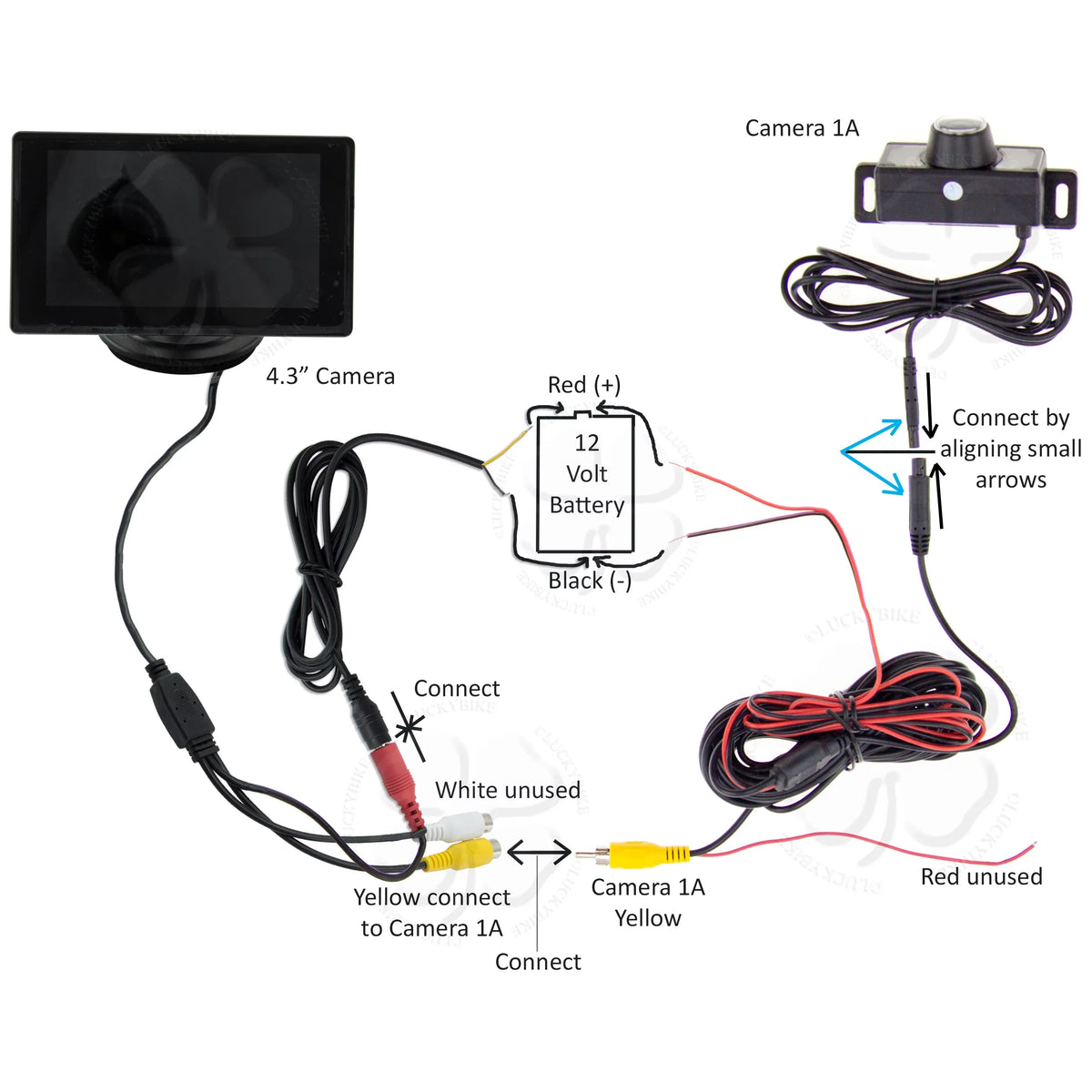 VGA Monitor Camera Screen Motorcycle Auto 4.3 Backup LCD RCA Car Inch Color