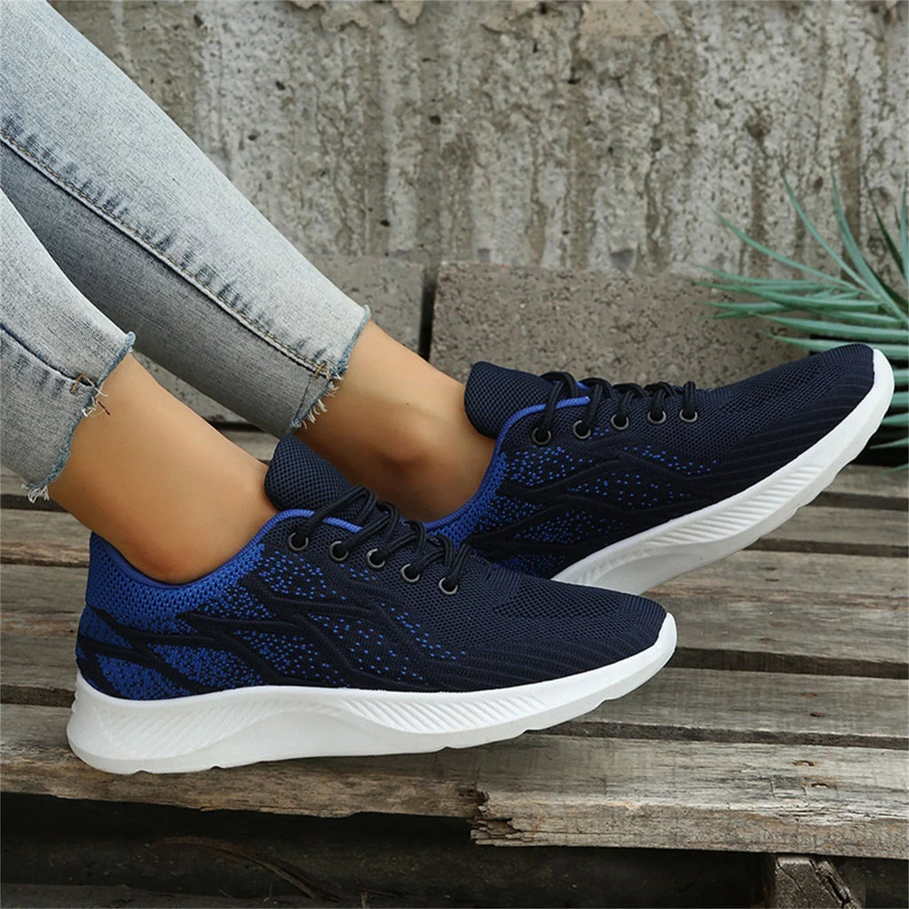 Sneakers Comfortable Sneakers Women 1/2 Pattern Lace and Cross Colorblock Size Autumn AdBFJAF Mesh 11 Breathable Women Shoes Up Fashion Summer and