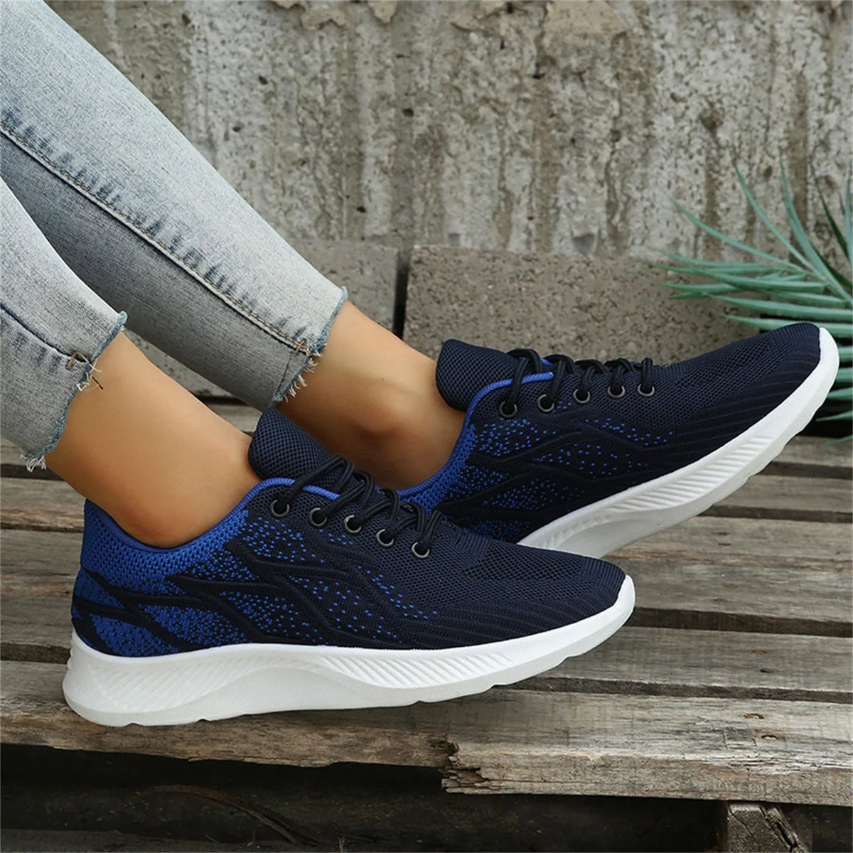 Sneakers Comfortable Sneakers Women 1/2 Pattern Lace and Cross Colorblock Size Autumn AdBFJAF Mesh 11 Breathable Women Shoes Up Fashion Summer and