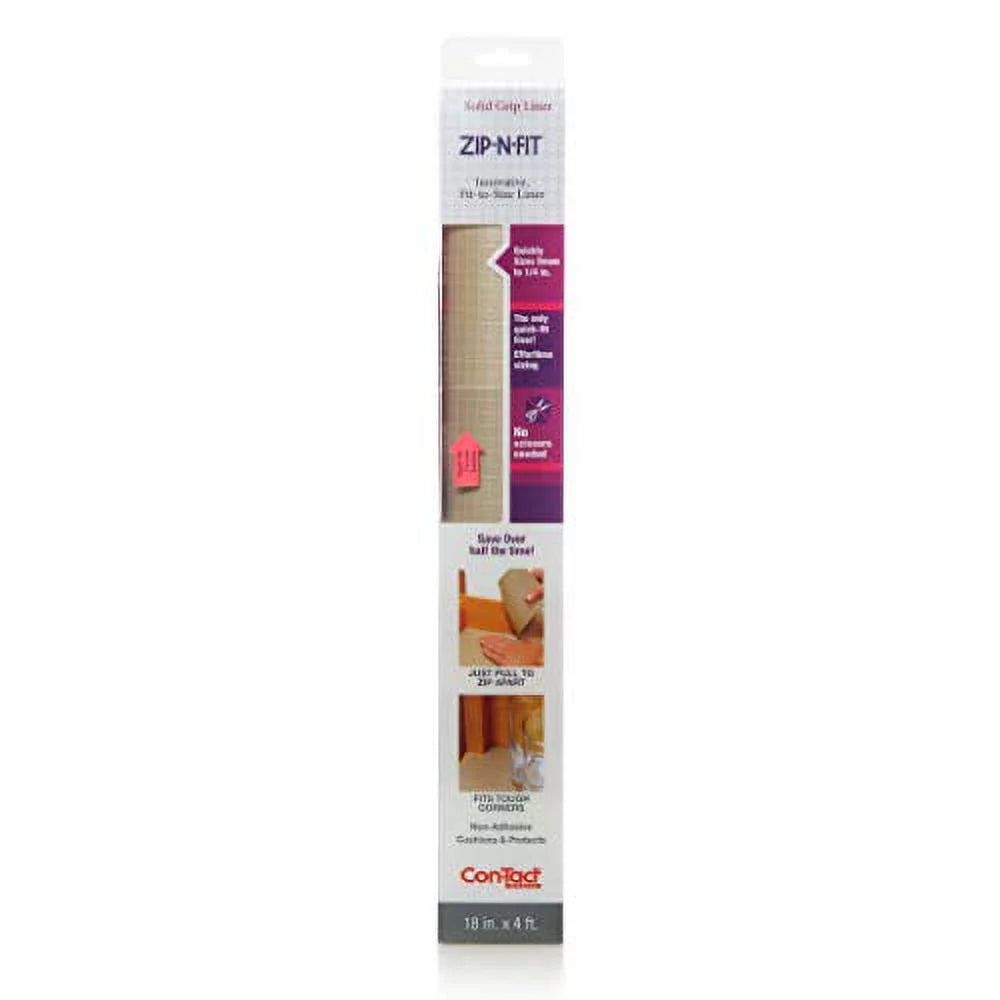 Kittrich Nonadhesive Zip-N-Fit Liner Con-Tact Corp Shelf