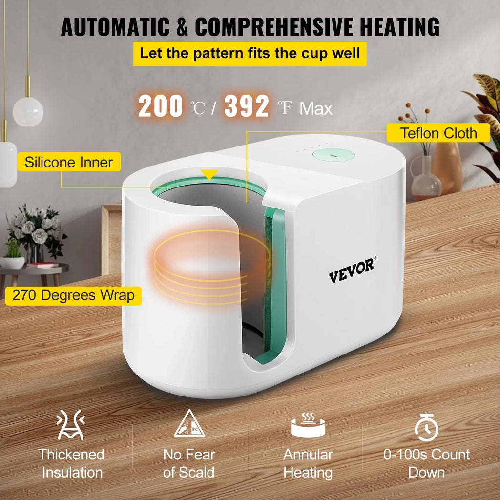 Family Machine, Press Presser Press Friends 11-15oz, DIY Sublimation Mug Machine Printing Press Presents Transfer One-touch Portable Cup Mug Coffee Easy Heat with VEVOR as Mug Gi Pro Button, Automatic