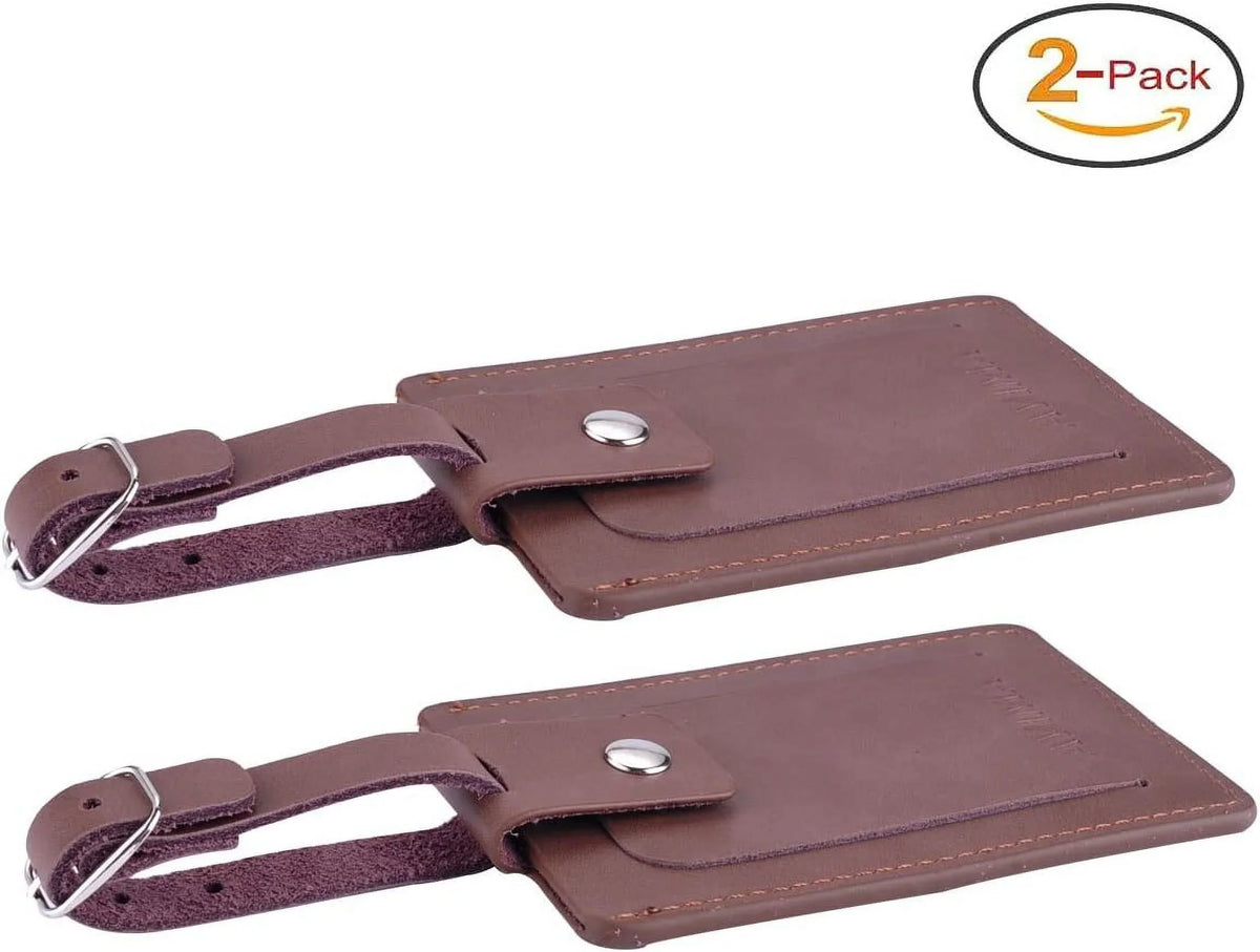 Luxury Snap (Brown) & 2 Set Closure s Leather Luggage Bag Premium Pieces Executive With