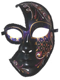 Masquerade Black Out Fancy Mask Full Red Cut