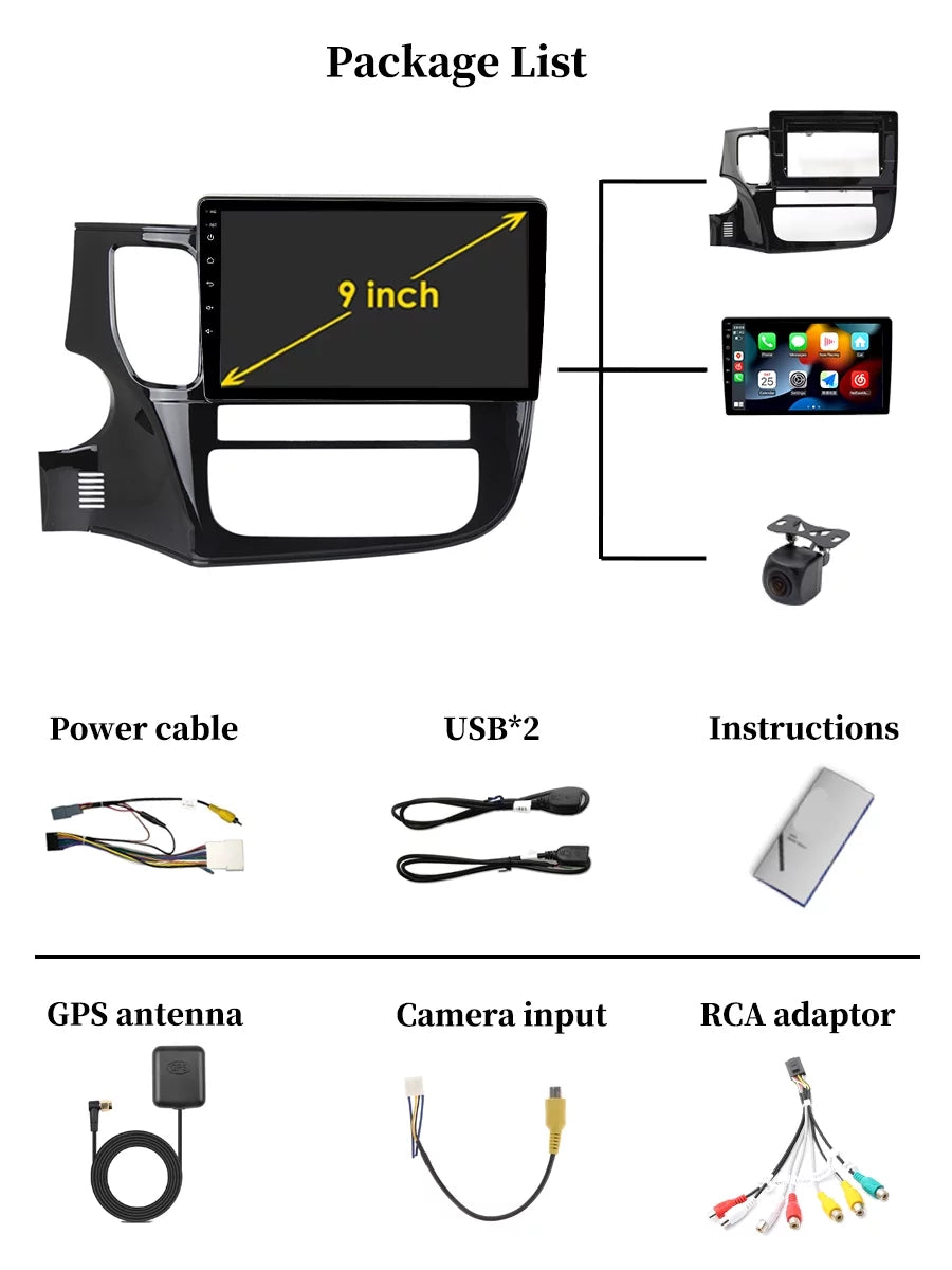 Radio For Carplay Car GG0W Player Android GPS 3 2012 Android Navigation Auto GF0W Mitsubishi 2018 - Multimedia Outlander