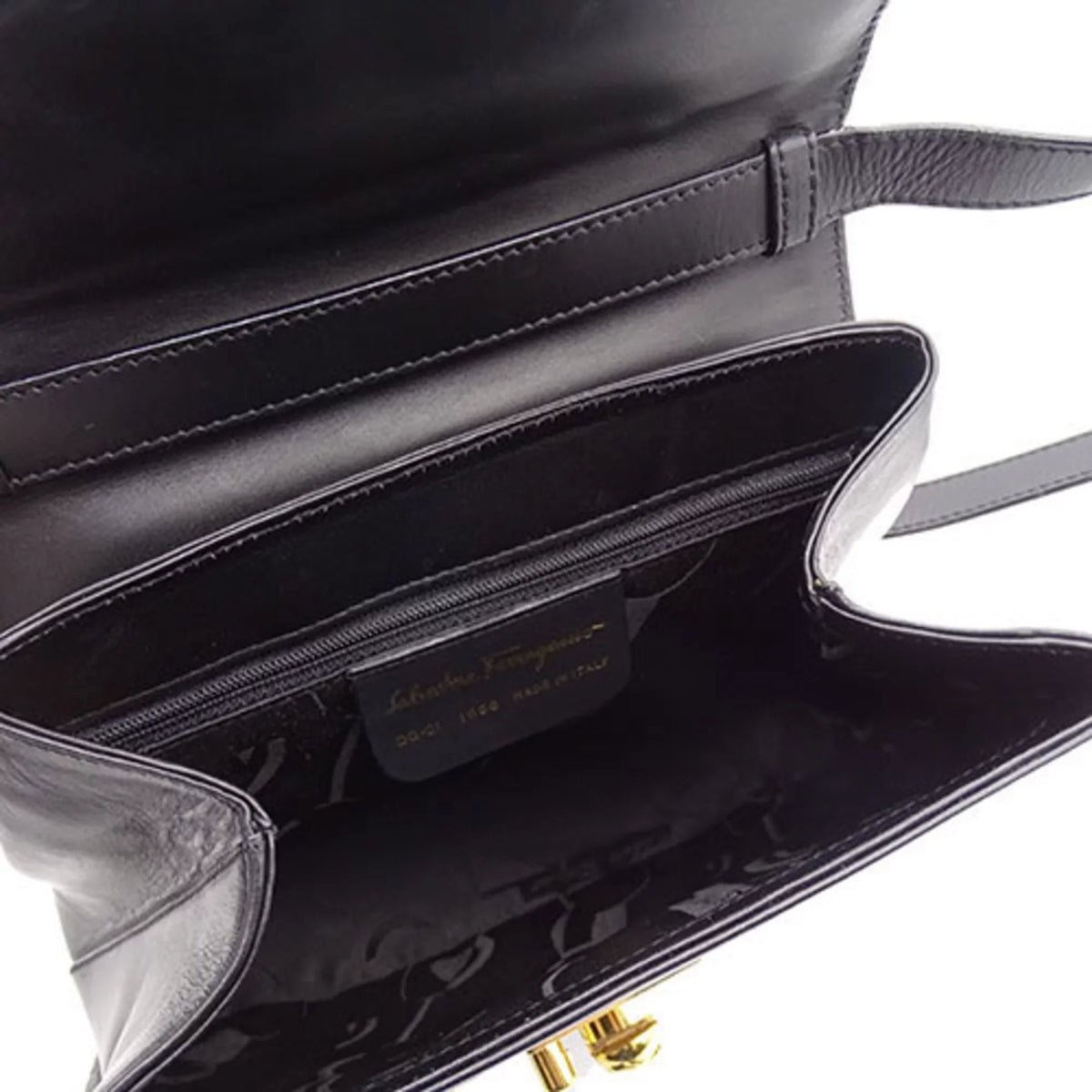 2way Bag Black Salvatore Pre-Owned Handbag Ferragamo Ladies (Good) Shoulder