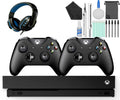 1TB Microsoft Console with X Cleaning Gaming Controller 2 Headset Kit Black Xbox One