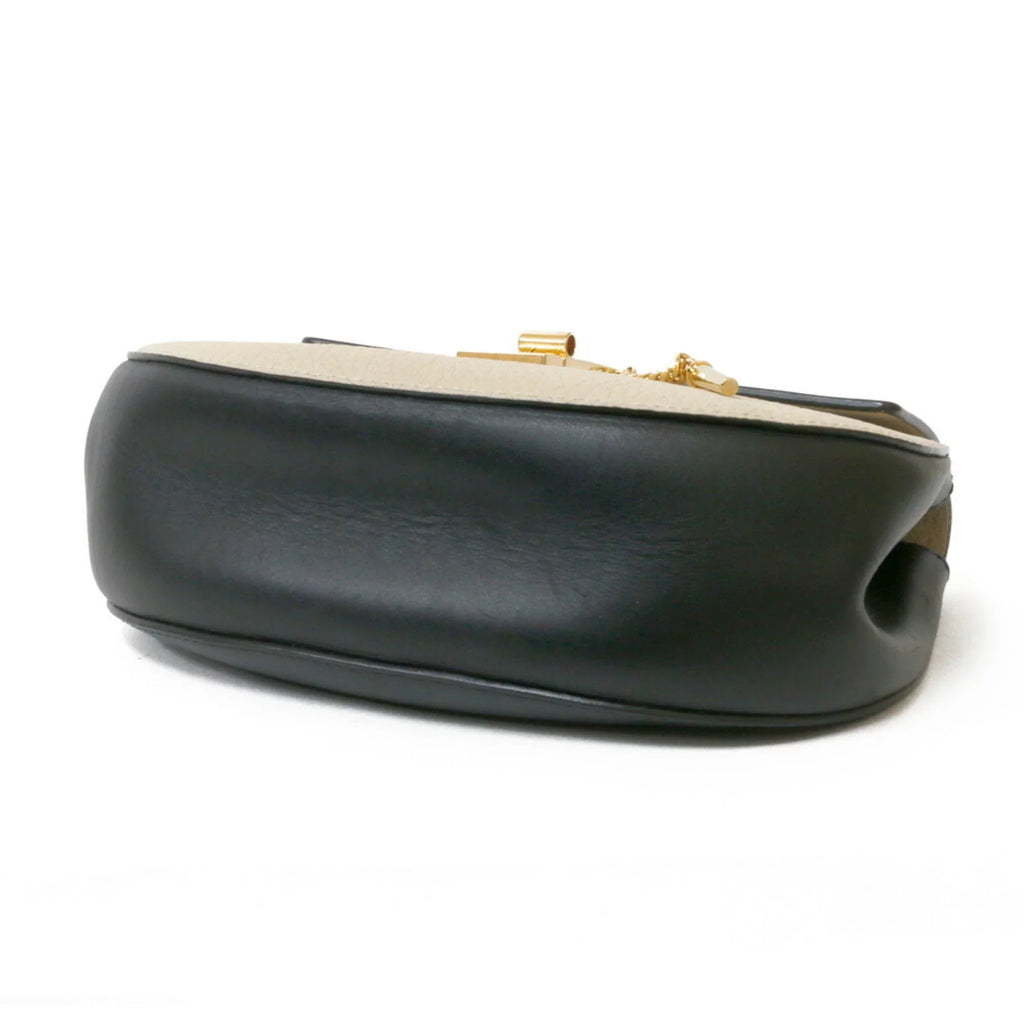 Beige,Black Pre-Owned Shoulder Chloé (Fair) Bag Leather