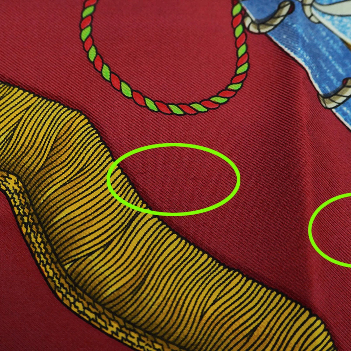 Red (Good) Hermes TAMBOURS Carre Blue Taiko Tambour x LES Scarf Pre-Owned 90 HERMES Muffler