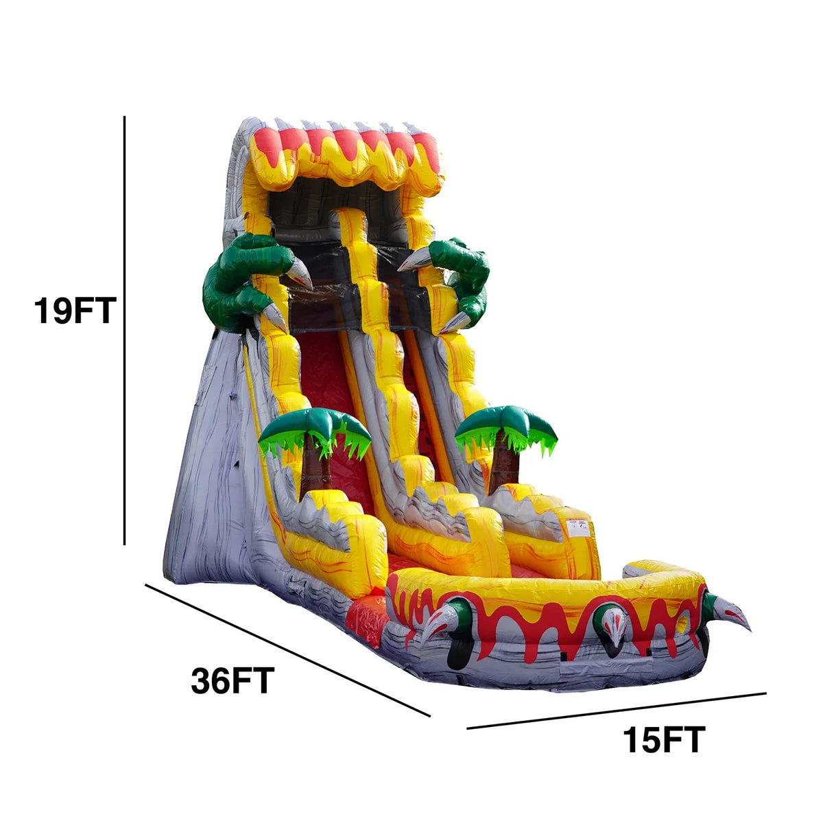 Pool Blower), Slide Grade with and (with Water T-Rex JumpOrange Commercial Kids for Theme Adults