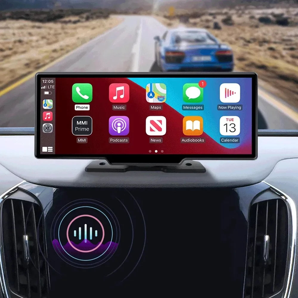 Cam Car Monitor Android Carplay Mirror Dash Video camera Dashboard Front DVRS,No GPS Masslatie Navigation Auto DVR Inch & 10.26
