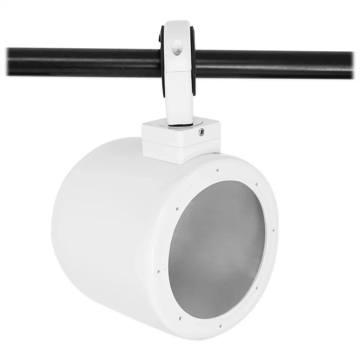 White 2) Pods MAC525W Rockville Swivel Aluminum Speaker Mount 360° Surface 5.25"