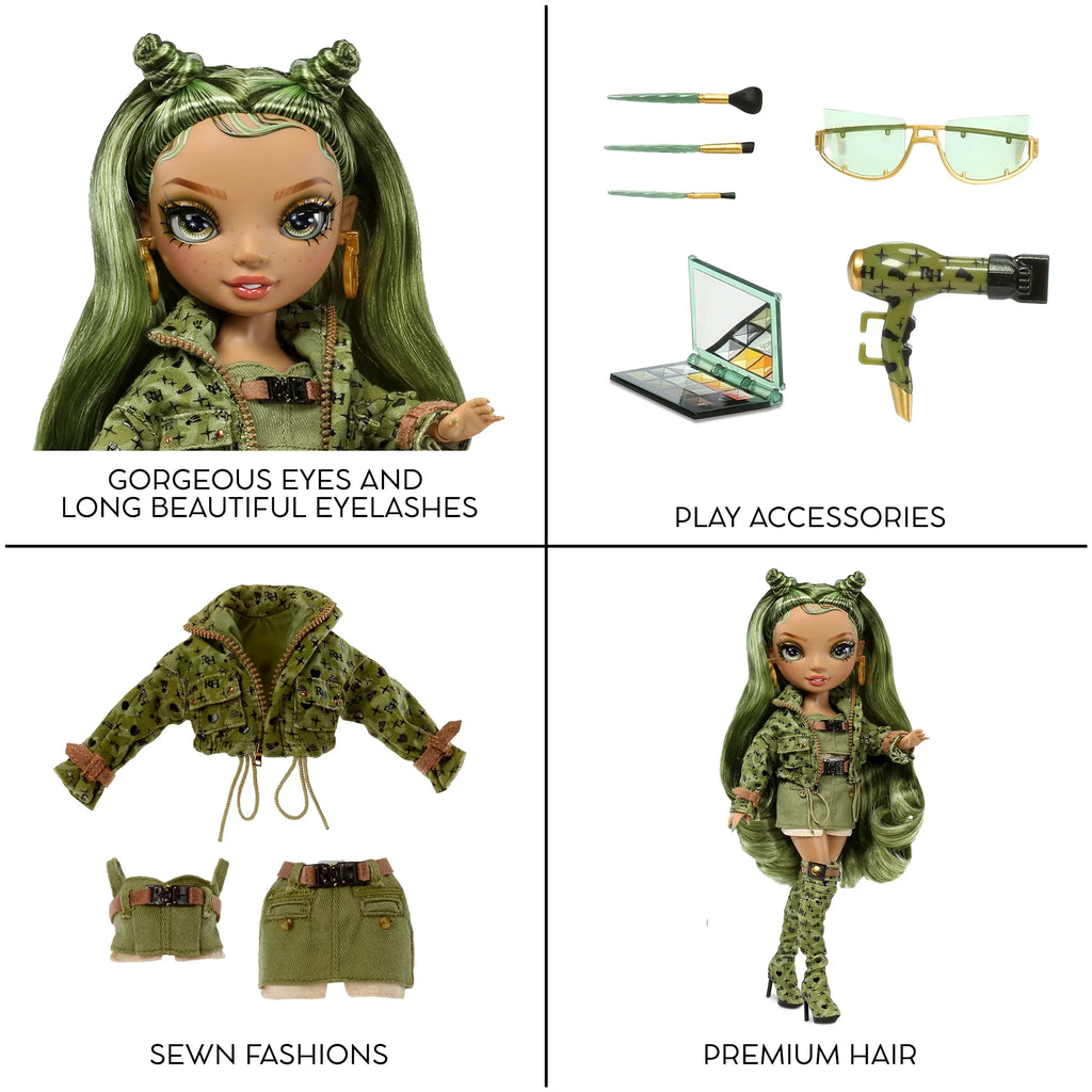 Fashion Olivia, Kids Green Collectors Gift & Doll, Accessories. High Old and 10+ 4-12 Outfit Camo Rainbow Colorful Years Play