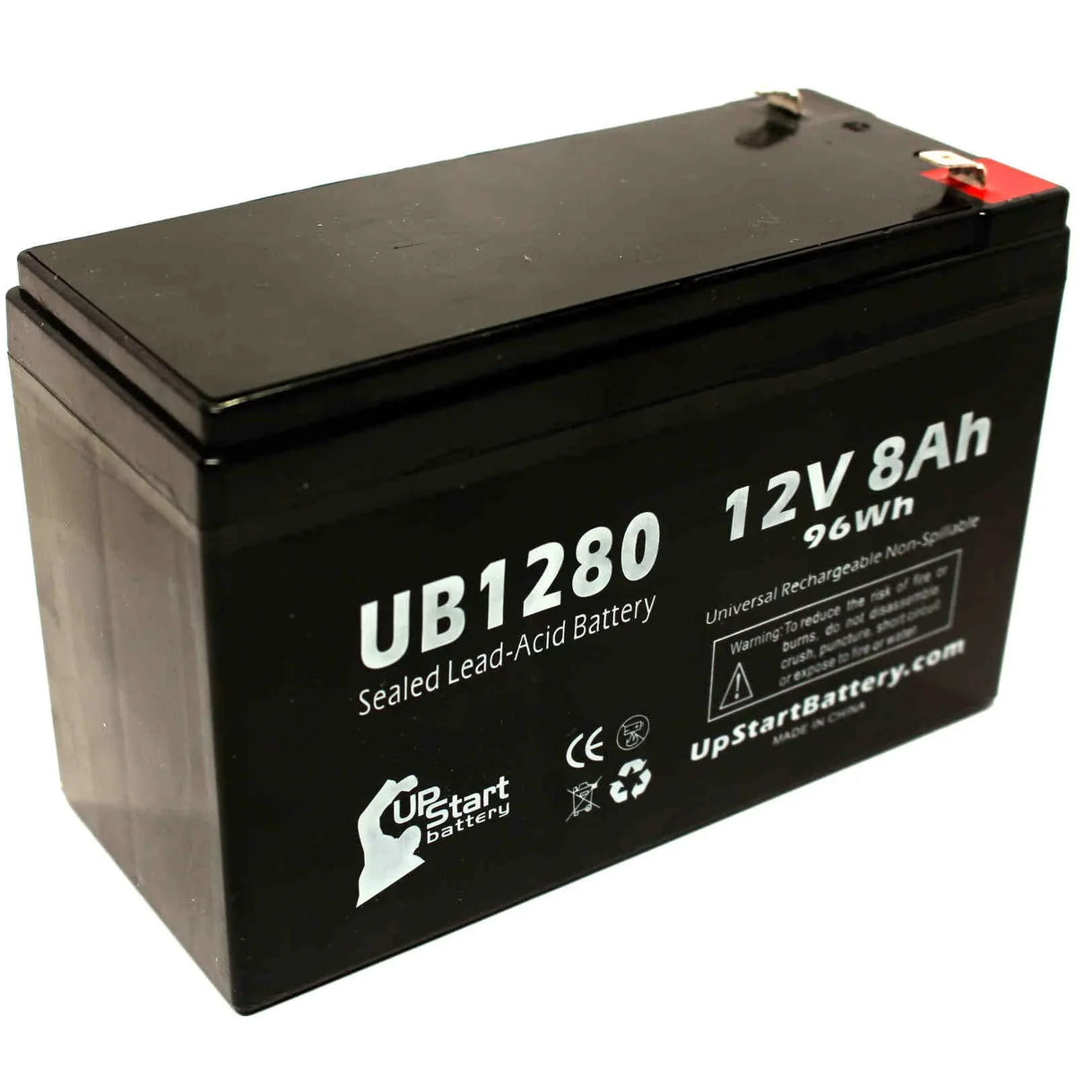 Battery Adapters F2 Pack Terminal Universal Sealed AGM, Replacement SLA) F1 to F1 Battery 8 8Ah, - Includes Acid 40 Compatible 4x - 8000mAh, UB1280 (12V, Dyonics - Terminal, ORTHOSCOPIC Lead