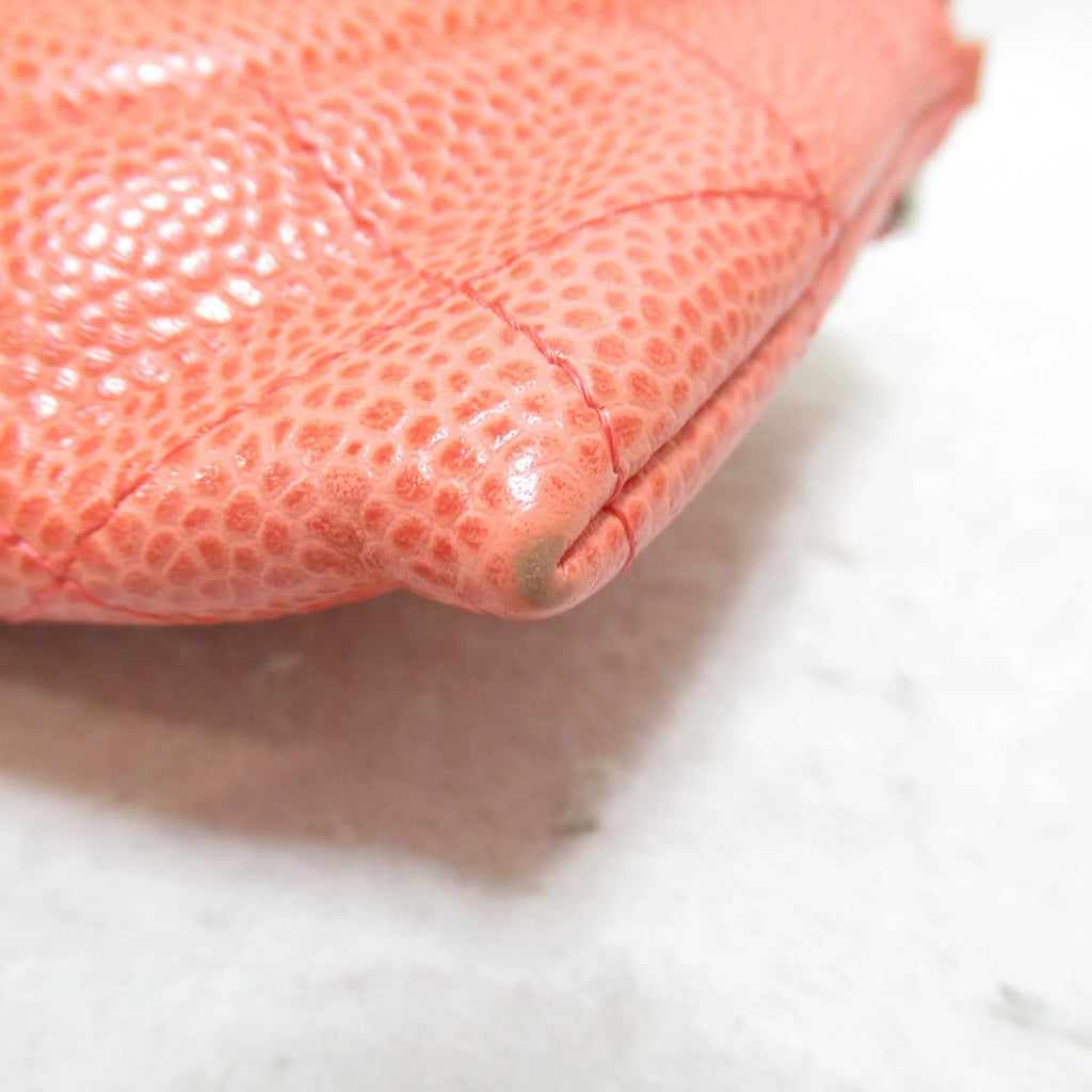 (Good) wallet Chain CHANEL Pink (Grained Pre-Owned Caviar Skin Calf)