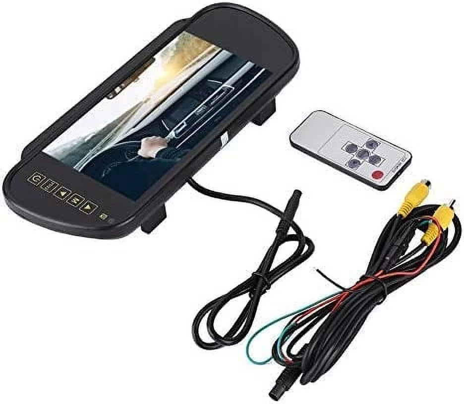 Mirror, Display Screen for DVD Car Camera 7 Car View Rear External Parking Digital Vehicle Monitor LCD Inch Bracket, with Bileeko Car Backup Rearview