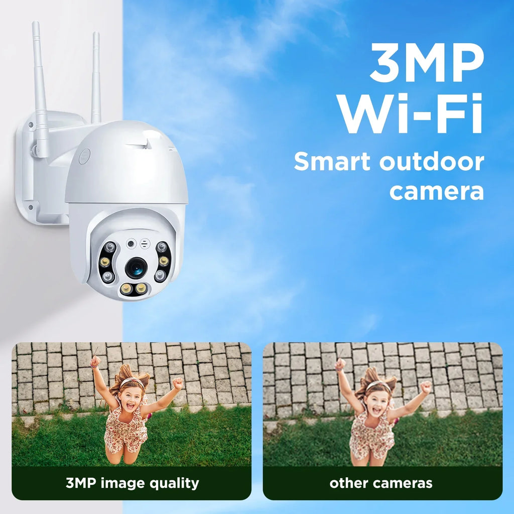 Security Hd System, WiFi Camera Camera Alarm Vision, for Ultra Outdoor 2k Home with 360 Night Security 3mp Waterproof Camera, With