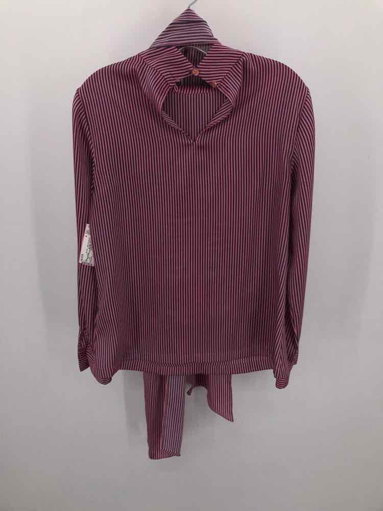 Ted Baker Pre-Owned Stripe Size Long Blouse 6 Sleeve Pink