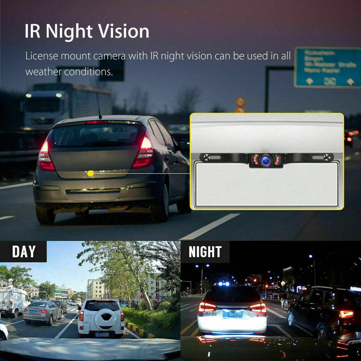 RV 5" SUV TFT System IP67 170° Rear View Vision Camera LCD Camera Waterproof for Wireless Backup MPV Reverse Monitor Night Car