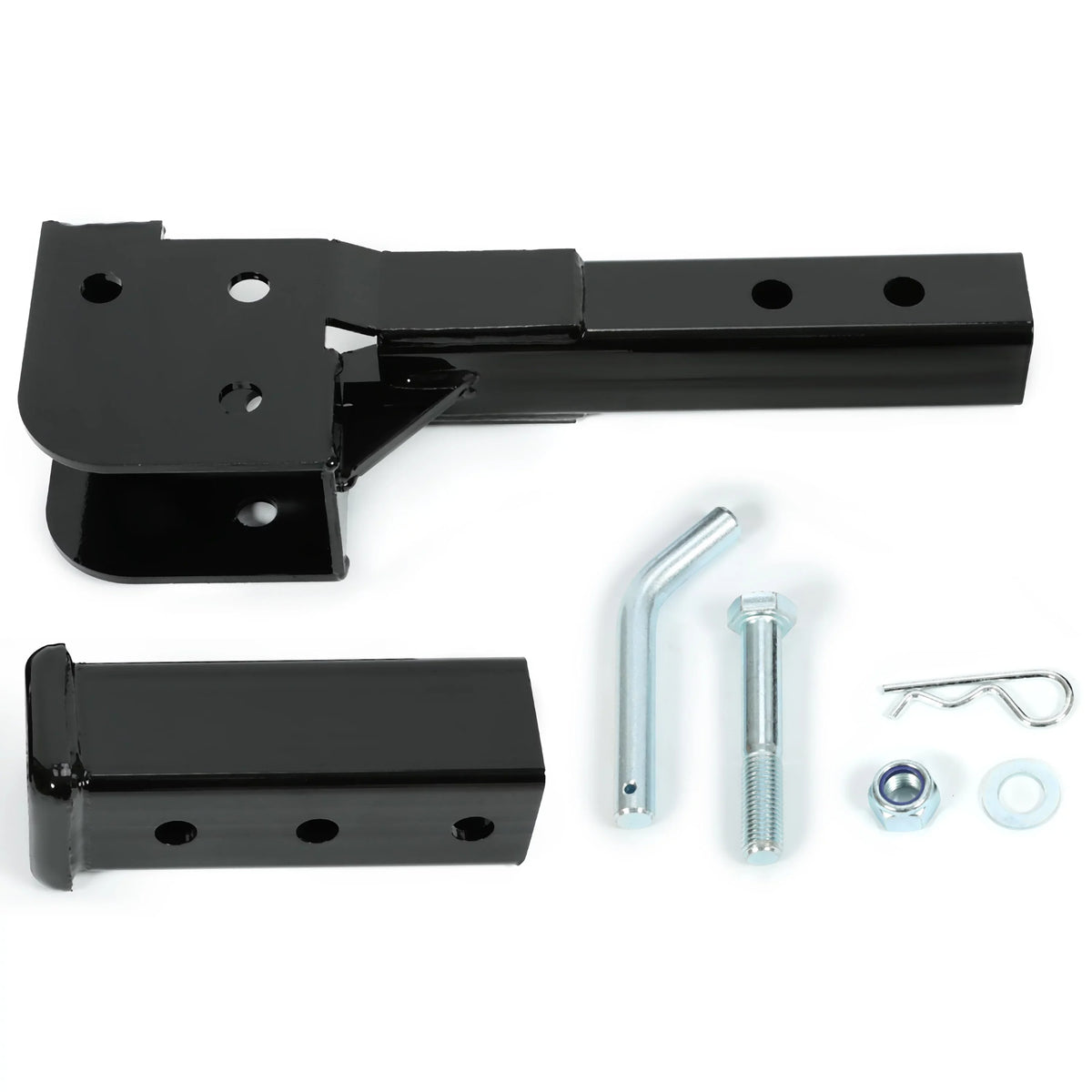 Kojem Black Cargo Folding Weight Pounds Up Tongue Hitch Trailer 500 Carrier Mount to 2” Receiver Wheelchair Steel