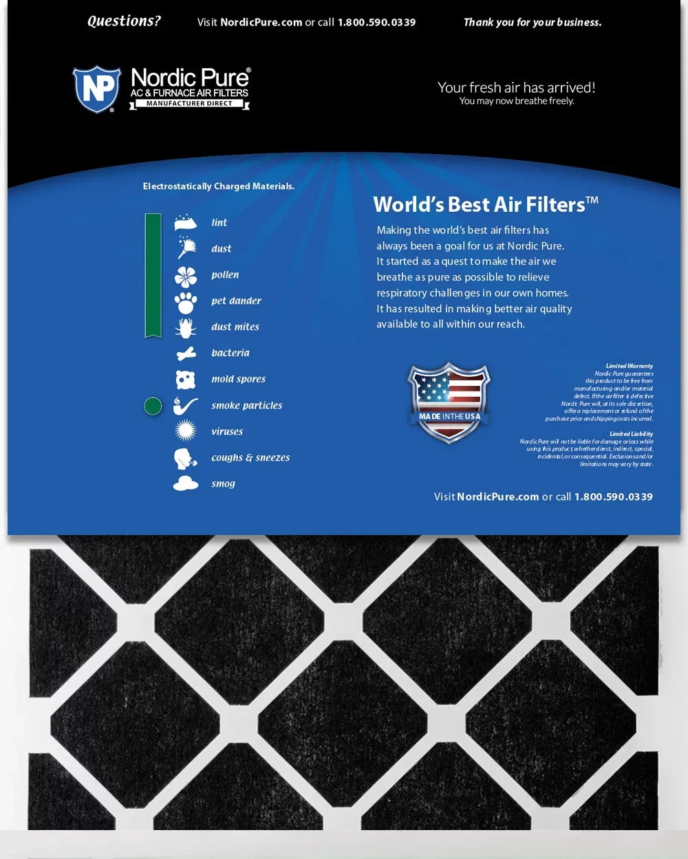 12x24x1 Pure Filters Green Pack 12 Air Eco-Friendly Carbon Plus (11_1/2x23_1/2)