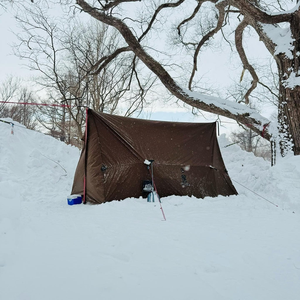 Bag, with for with Hammock Zippered Camping PU3000mm Tent YUNWEN Hot Versatile Tent Jack, Stove 4 Waterproof Season Stove Tarp Tent Lightweight ROCDOMUS