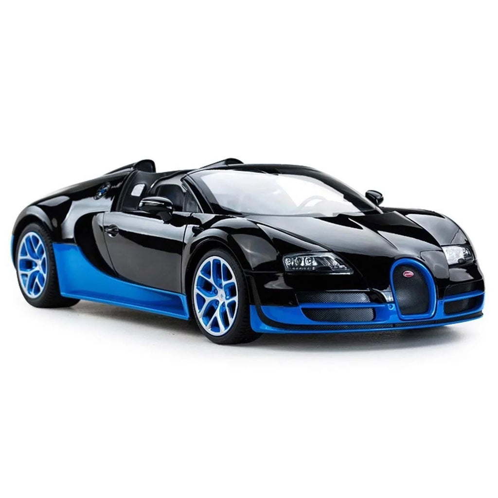 Rastar RC Car Toys Model Gift Bugatti Vitesse Children Grand Displayable (Black/Blue) Sport 1:14 Veyron