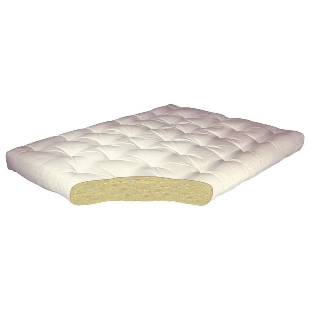 4" #604 Cotton Mattress-Color:Leather,Material:Cotton,Quantity:1 King Futon All Leather