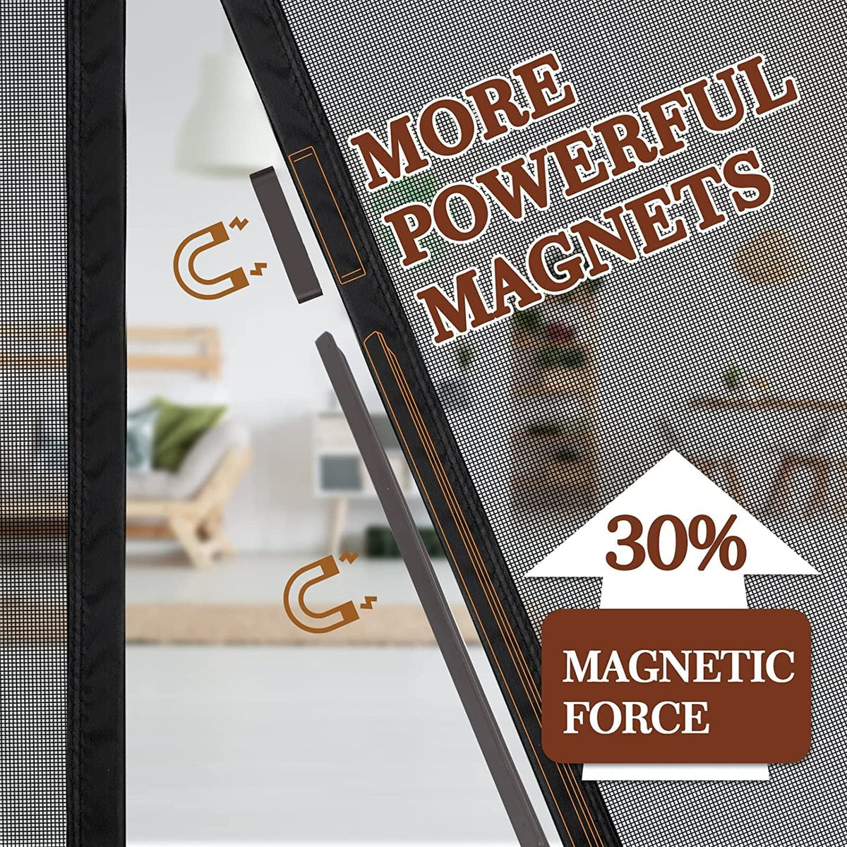 x Fresh Heavy 36" 97" Black Doors Duty Magnets Air Door with 96, Door 38" Door x Size 96" Fits Screen Screen Enjoy x Screen Size Size Fits Yotache 36