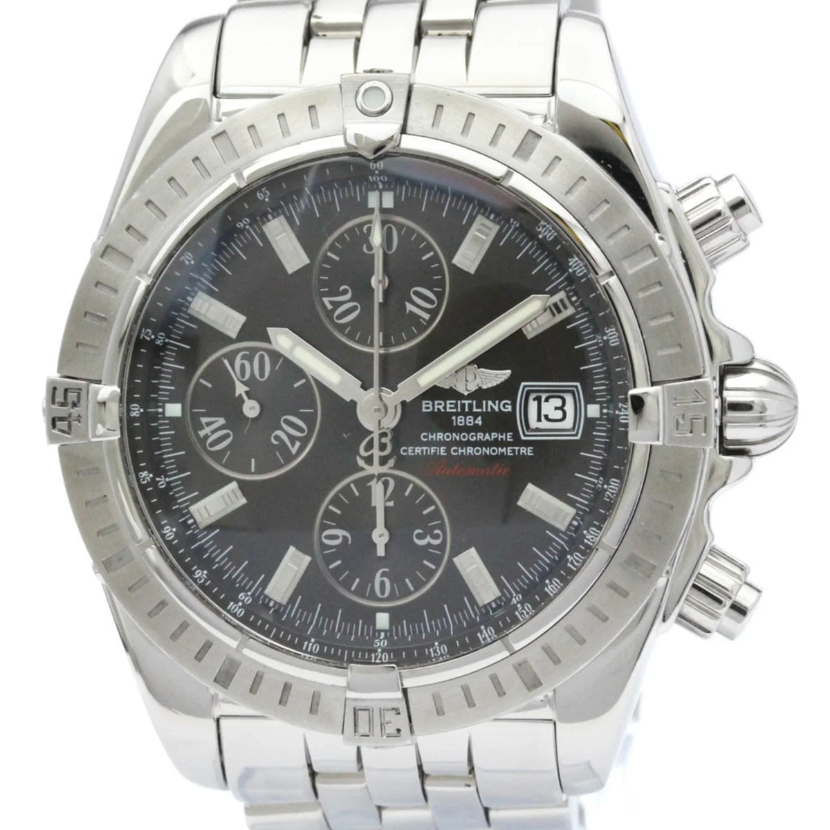 Automatic Watch BREITLING BF563347 Steel Polished Pre-Owned Evolution A13356 (Good) Chronomat