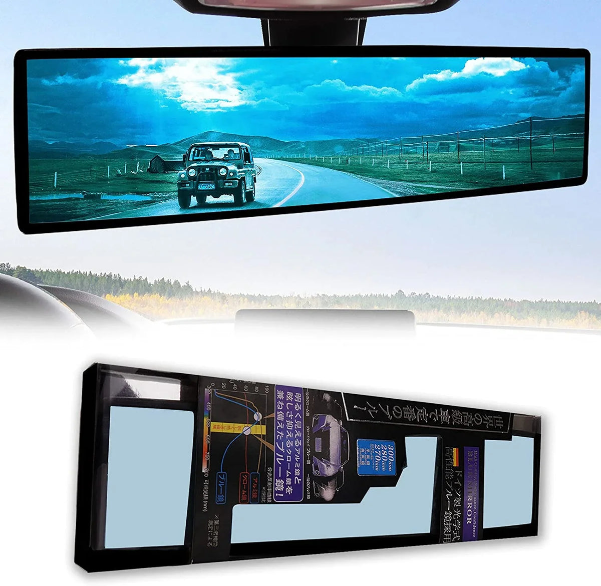 Interior Mirror Mirror Wide Rear Broadway Trucks. Mirror Accessories for Angle Glare view Anti NINGFIST Panoramic Blindspot Rearview Mirror Car Convex Car SUV Universal