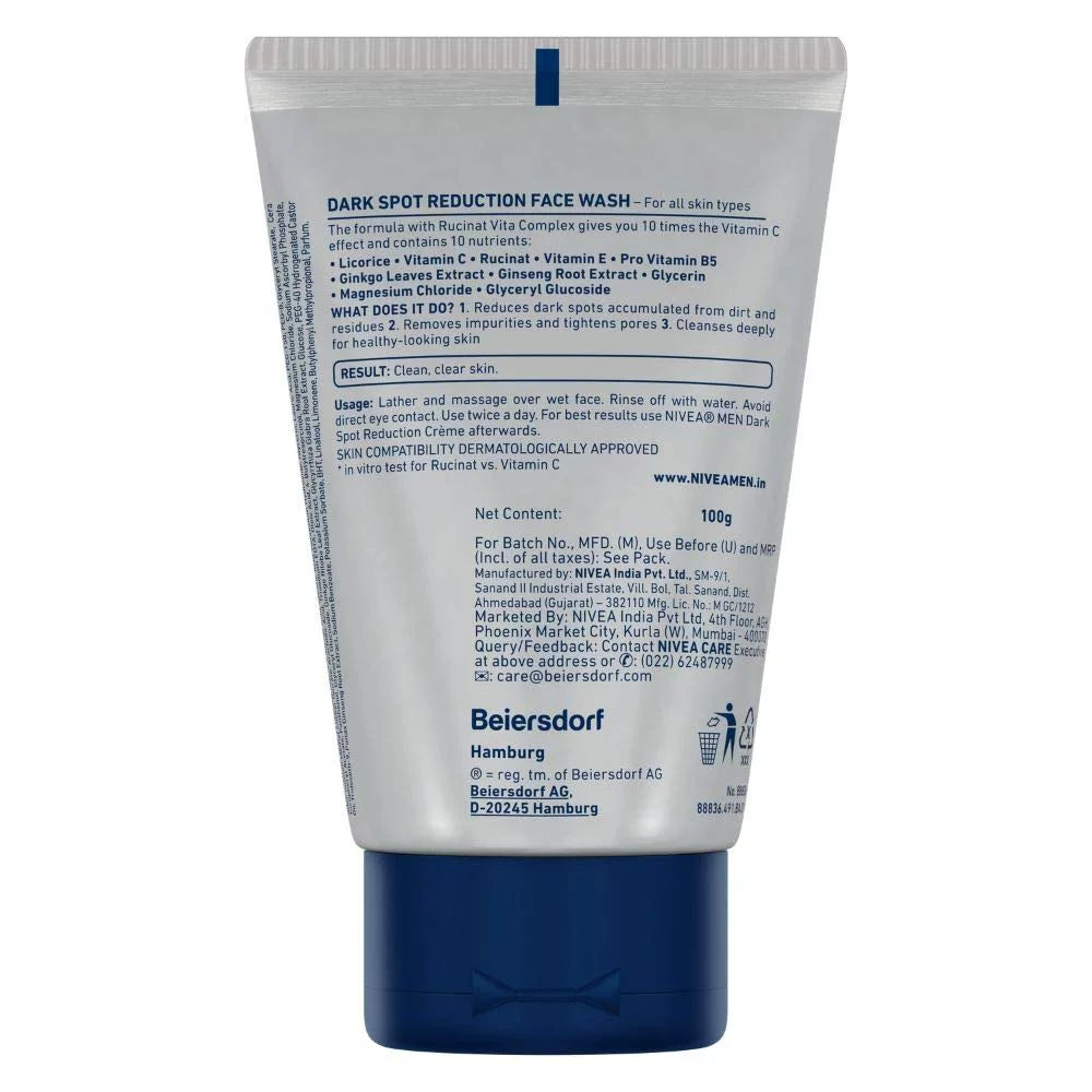 Spot Reduction 3) Face (Pack MEN Wash 100 Dark NIVEA g of