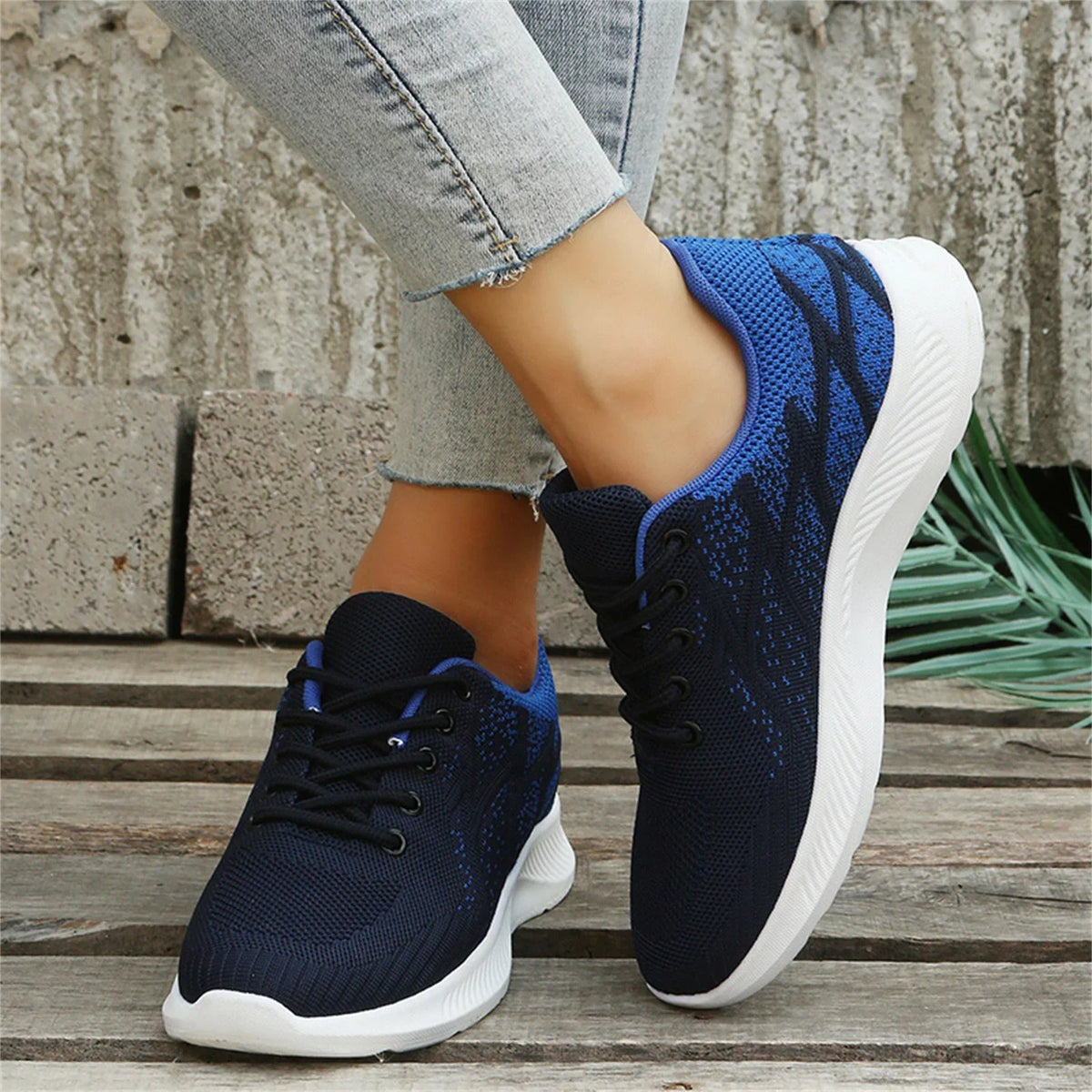 Sneakers Comfortable Sneakers Women 1/2 Pattern Lace and Cross Colorblock Size Autumn AdBFJAF Mesh 11 Breathable Women Shoes Up Fashion Summer and