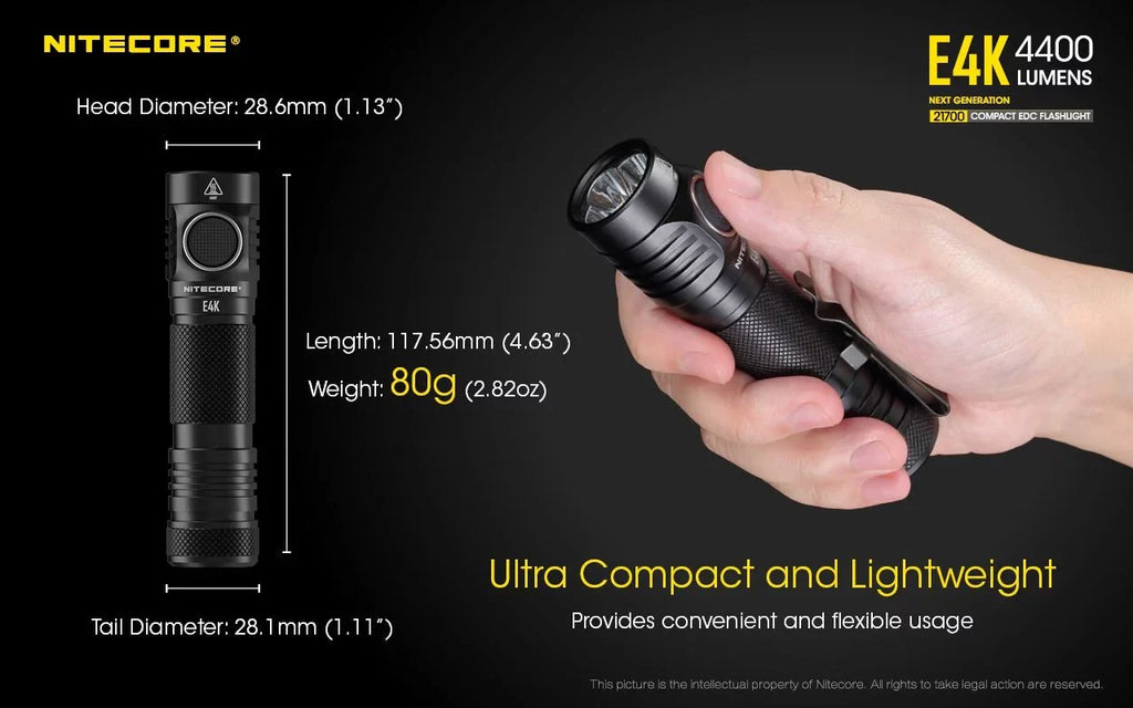 Flashlight NL2150HPR Combo: and USB Cord Batteries - generation Charger Next Eco-Sensa +UI1 NITECORE E4K and w/NL2140 4400Lm USB