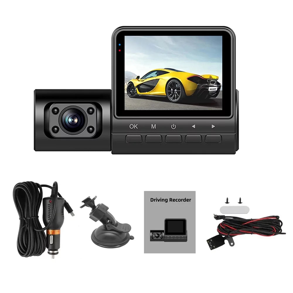 Camcorder Recorder Cameras Auto Dash Recording Clear Car Rearview 2in Car 3 Camera Video Safety Pinnaco Mirror