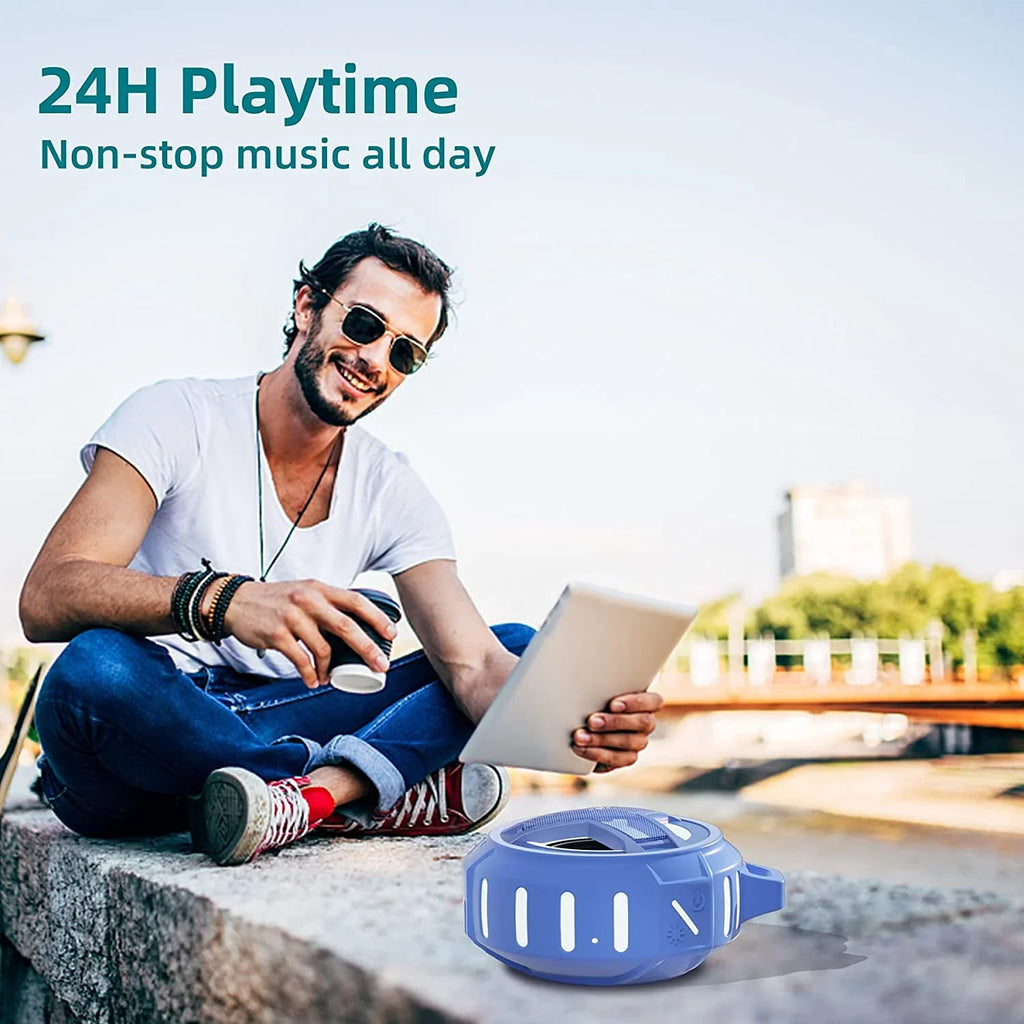 '- Speakers, Bluetooth Light with Speaker, Portable Floating Wireless Pool, Hiking, Small Kayak for Playtime Men, Waterproof for Gifts EBODA Blue 24H Beach, Shower Light Boys Accessories, IPX7