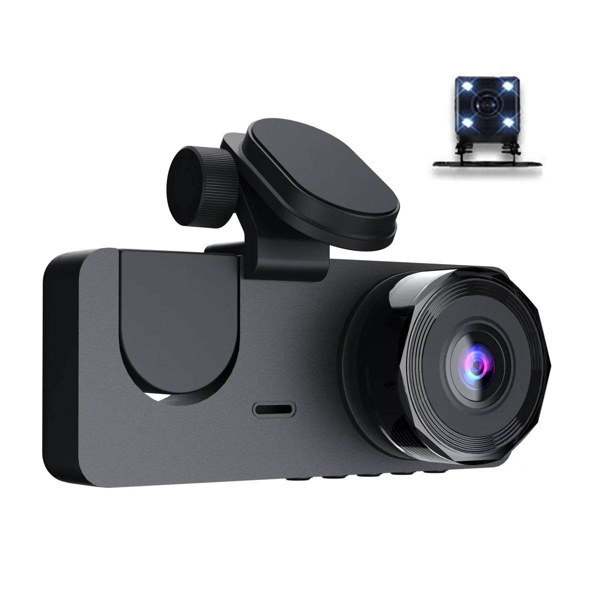 & 1080P & Dashcam Recording Loop Camera DVR Rear Front Night-Vision Shinysix Recorder One-Key Support Driving Lock Inch Detection Inside Dash Camera 2 Motion Screen