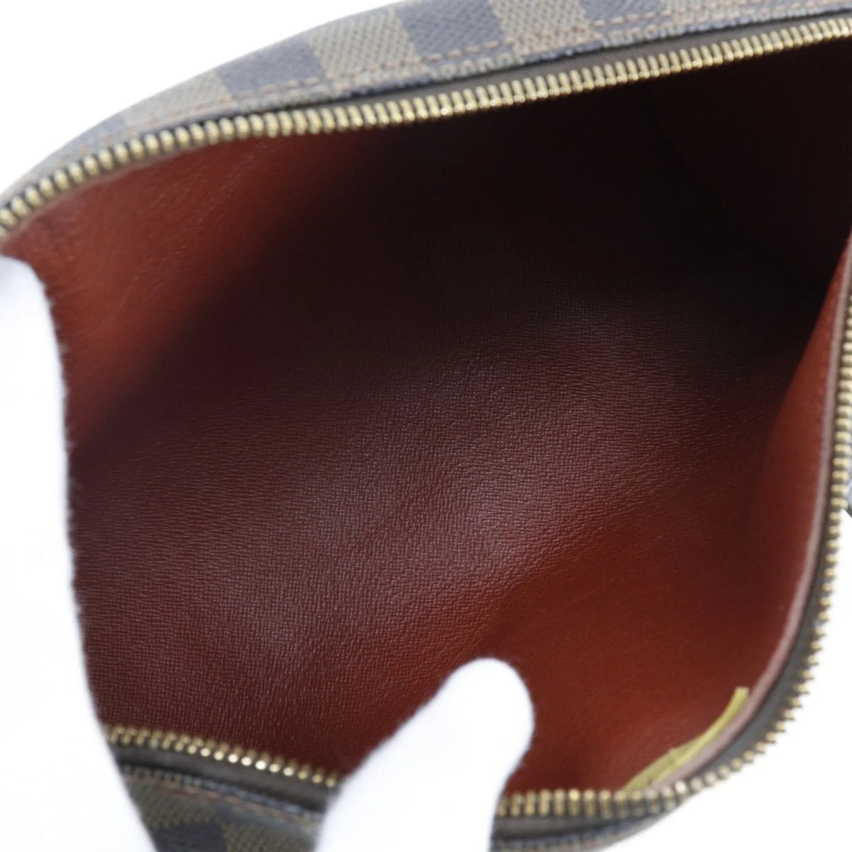Brown Papillon LOUIS Ladies Pre-Owned VUITTON Canvas Handbag Damier Vuitton PM DU0094 Louis (Good)