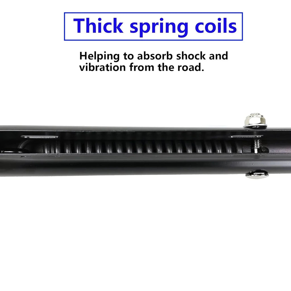 Spring Set Mudflap Bracket Length Hanger Flap Black Spacing Loaded Bolt for Trucks Holder 30" Mud 1-1/8" Semi Straight POWERWORKS