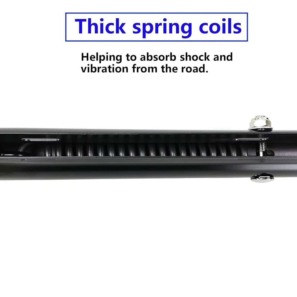 Spring Set Mudflap Bracket Length Hanger Flap Black Spacing Loaded Bolt for Trucks Holder 30" Mud 1-1/8" Semi Straight POWERWORKS