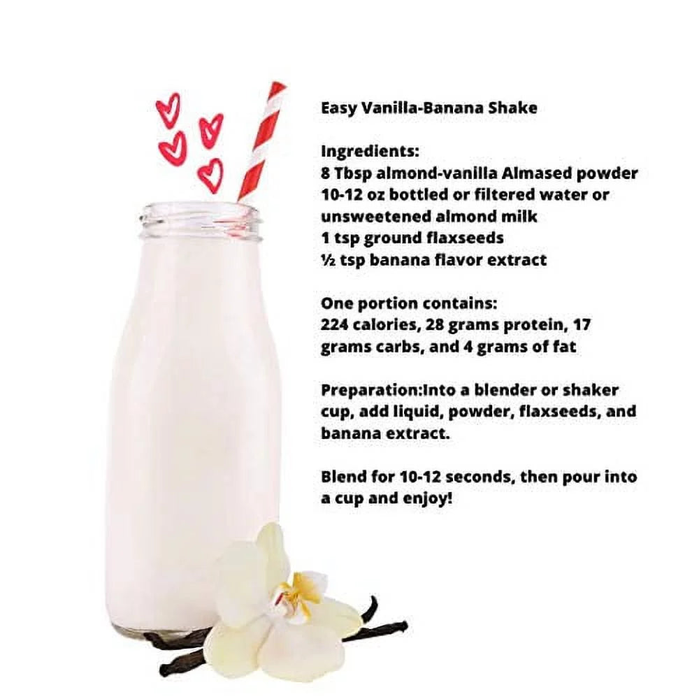 – Flavor, – Replacement Meal shakes oz Loss Powder non-GMO Almased Vanilla 17.6 Gluten-Free, Weight