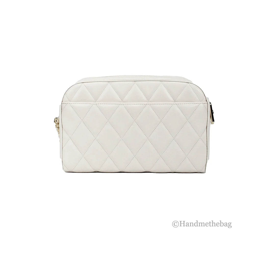 Parchment Spade Smooth Carey Camera Quilted Leather Kate Mini Crossbody Handbag