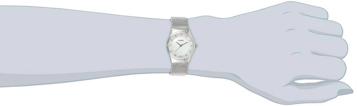 Women's Watch MOP Dial Easy Bracelet Swarovski Steel Crystal PH8053 Style Mesh