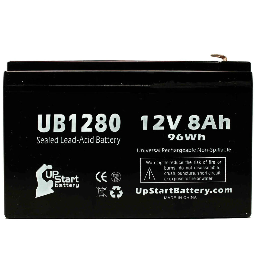 Battery Adapters F2 Pack Terminal Universal Sealed AGM, Replacement SLA) F1 to F1 Battery 8 8Ah, - Includes Acid 40 Compatible 4x - 8000mAh, UB1280 (12V, Dyonics - Terminal, ORTHOSCOPIC Lead
