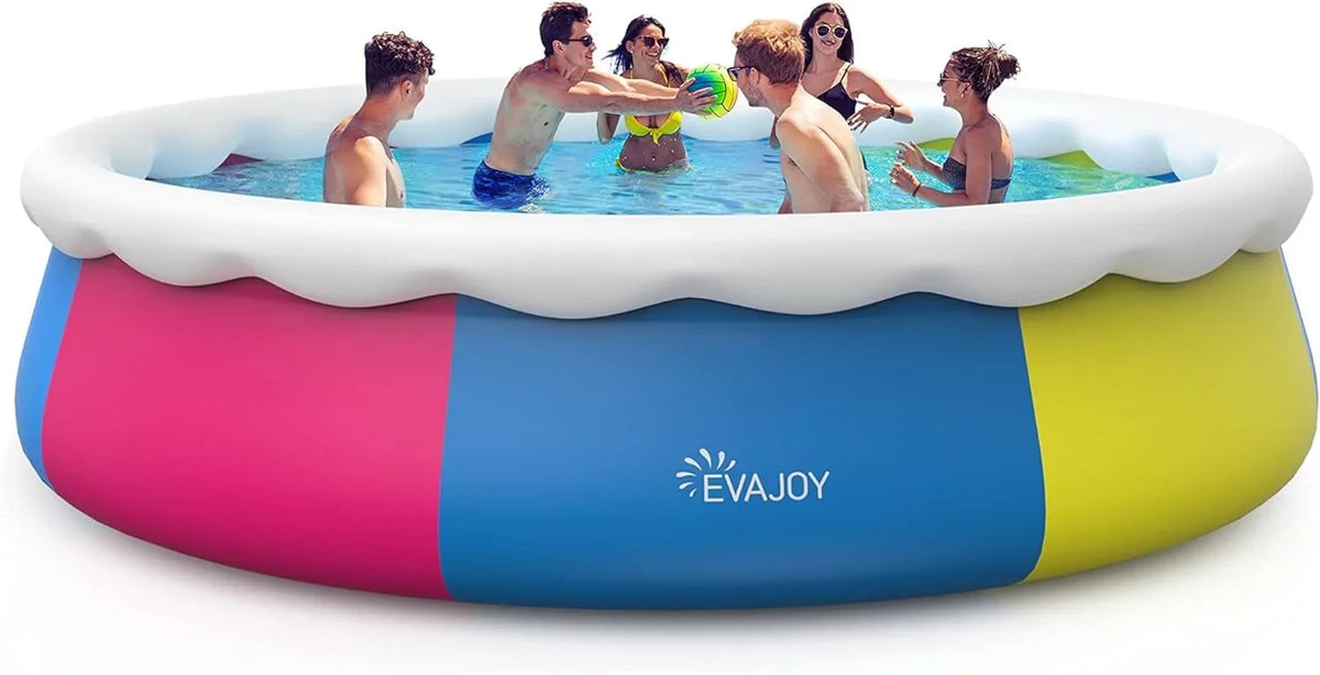 Track Cover, *35in Ground Pump, and Pool 7 Include Cloth Swimming Filter Inflatable Blue 15ft