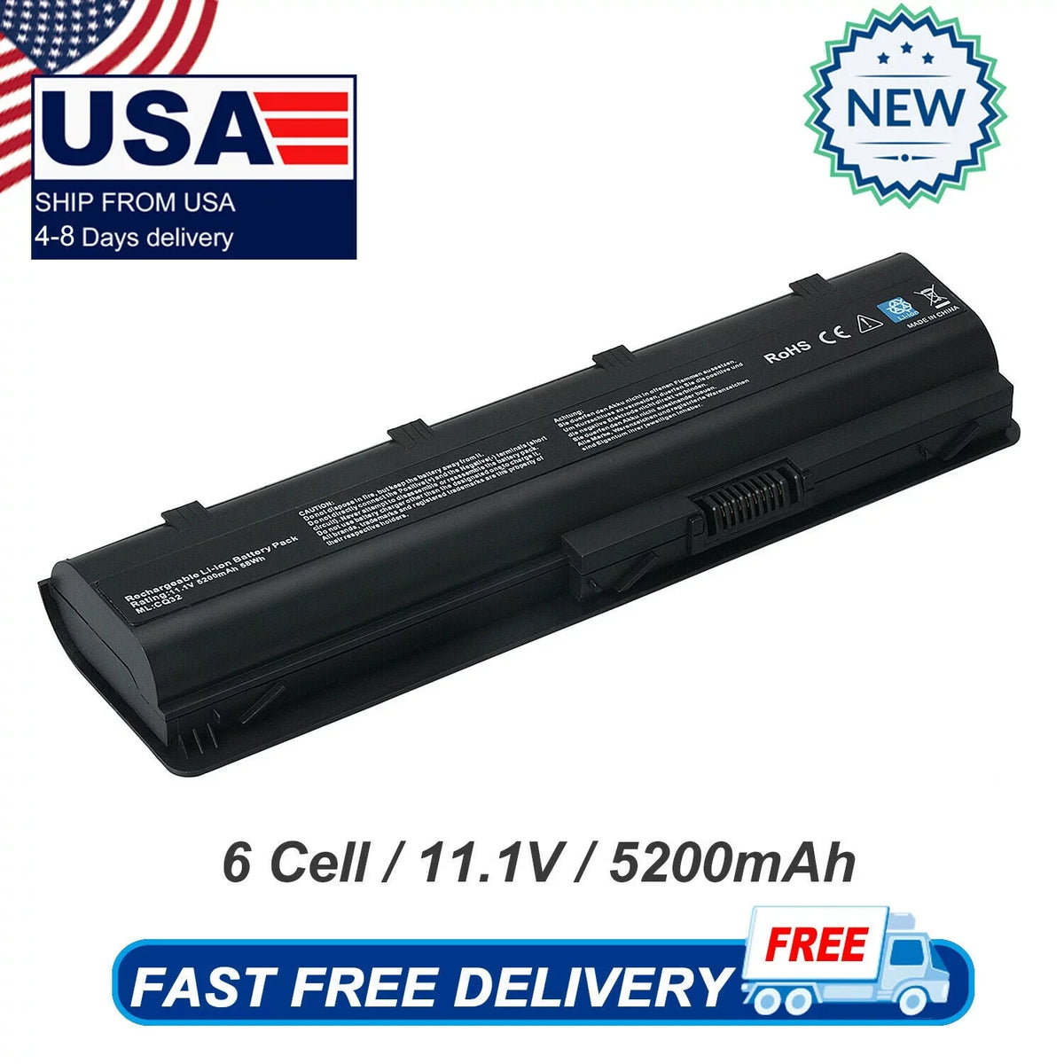 DV7-6000 COMPAQ G6 Battery 435 DV5-2000 For DM4 DV6-3000 G4 Pavilion DV3-4000 HP