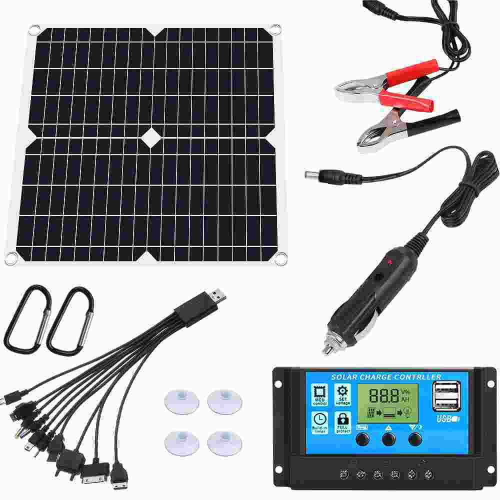 outdoor charge light panel 200W camping charger emergency solar source car home solar MDHAND kit with controller