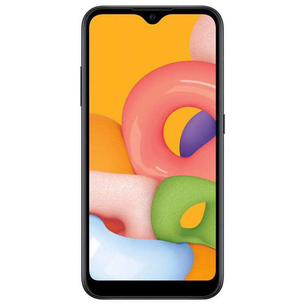 Net10 Smartphone Galaxy Prepaid LTE A01 Black 5.7" Restored 16GB 4G Samsung (Refurbished)