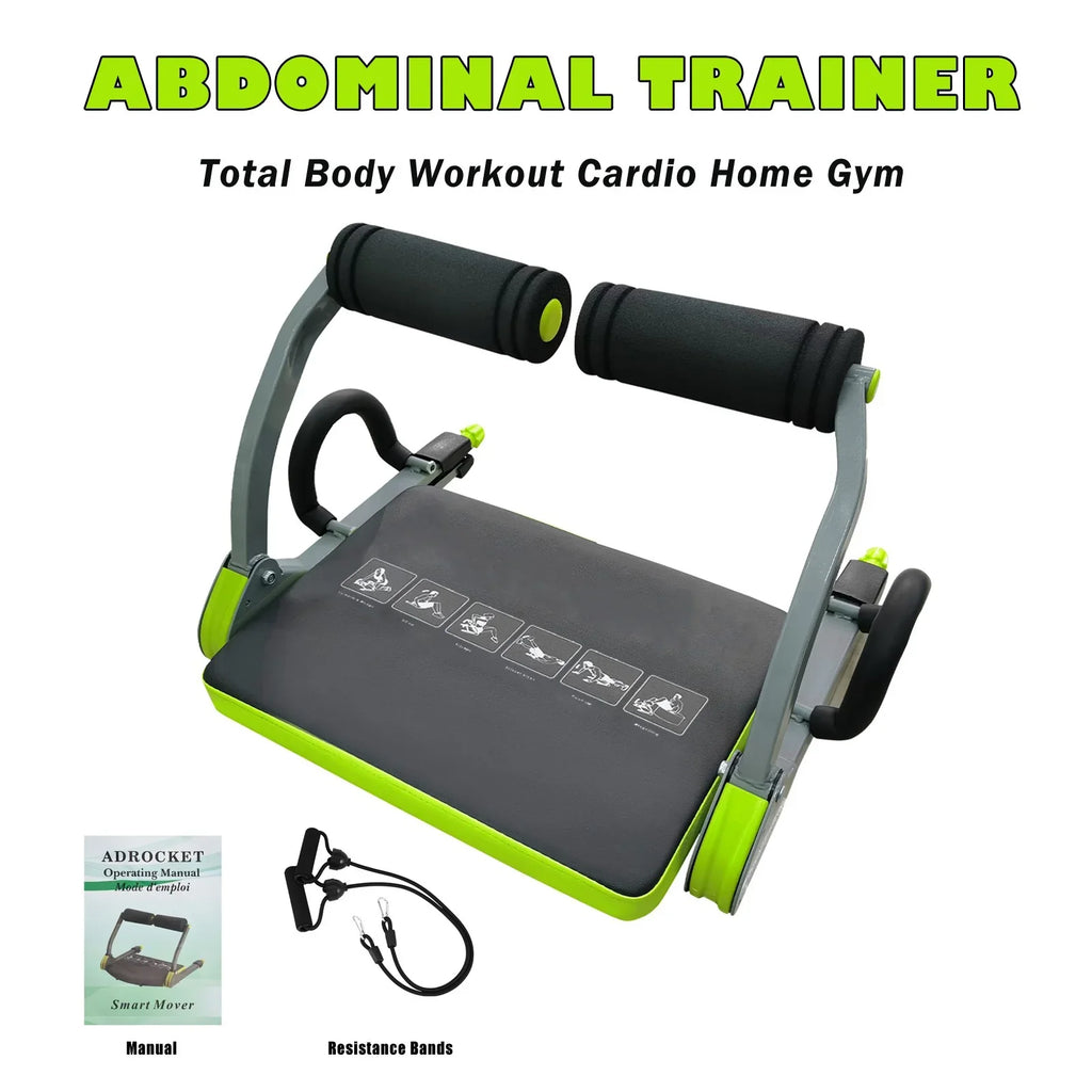 Bands Cardio with Fitness Exercises Toning Muscle Abdominal Trainers Building Guide, Resistance and Home Core Equipment Fitness Cardio Body Muscles Strength