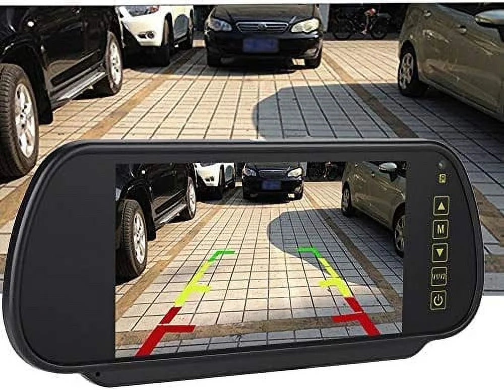 Mirror, Display Screen for DVD Car Camera 7 Car View Rear External Parking Digital Vehicle Monitor LCD Inch Bracket, with Bileeko Car Backup Rearview